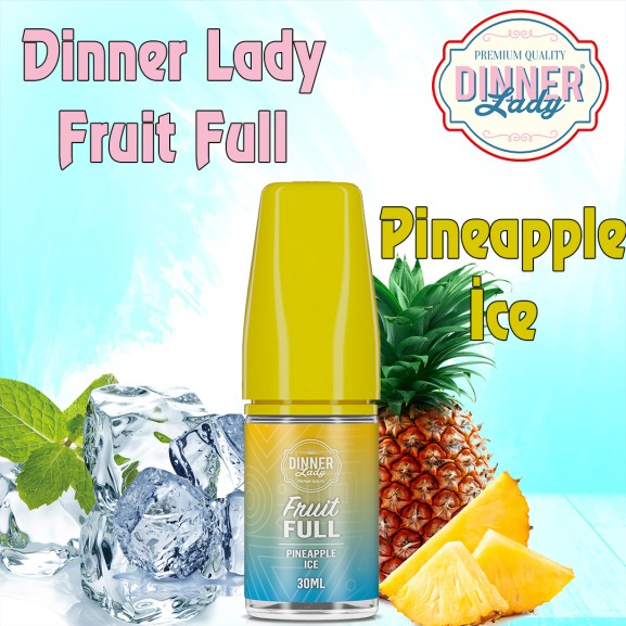 Dinner Lady Fruit Full Pineapple İce Aroma Orjinal Şişe Dinner Lady Fruit Full Pineapple İce Aroma Orjinal Şişe