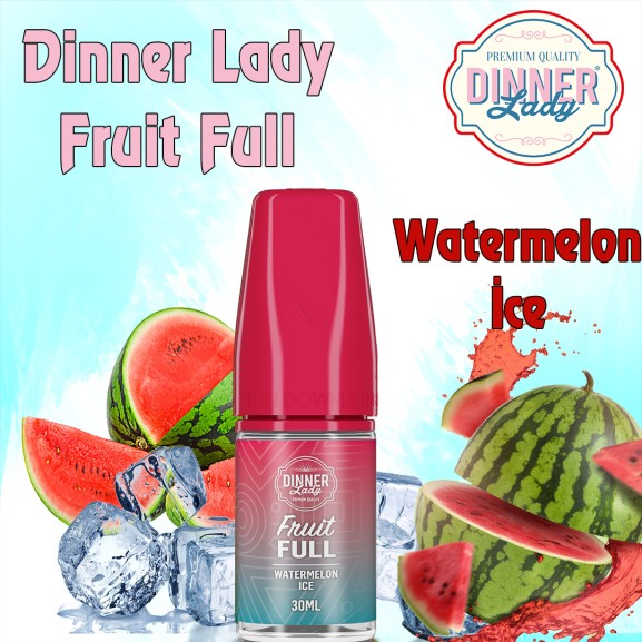 Dinner Lady Fruit Full Watermelon İce Aroma Orjinal Şişe Dinner Lady Fruit Full Watermelon İce Aroma Orjinal Şişe