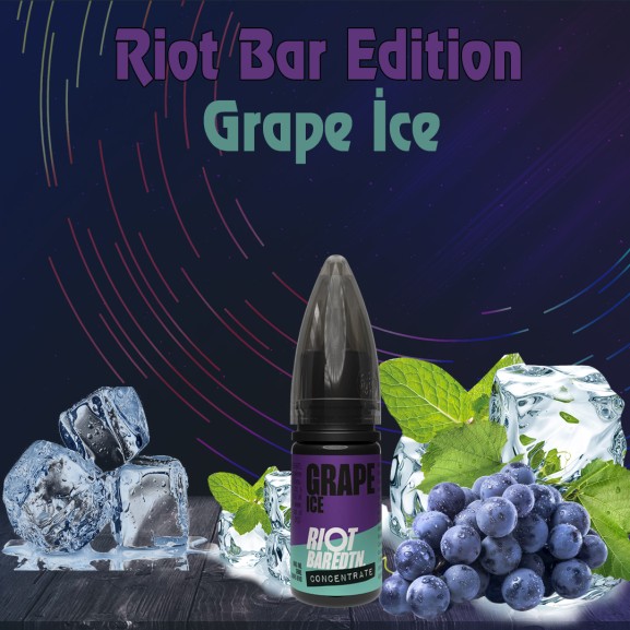 Riot Bar Edition Grape İce Aroma Orjinal Şişe Riot Bar Edition Grape İce Aroma Orjinal Şişe
