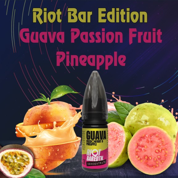 Riot Bar Edition Guava Passion Fruit Pineapple Aroma Orjinal Şişe Riot Bar Edition Guava Passion Fruit Pineapple Aroma Orjinal Şişe