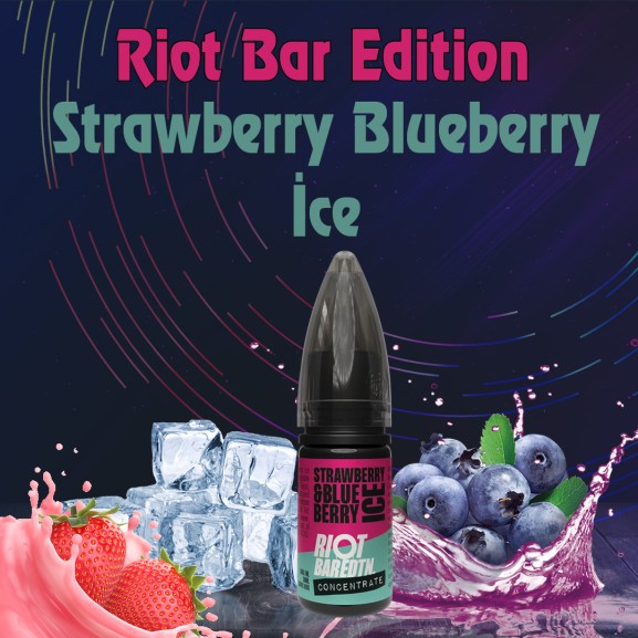 Riot Bar Edition Strawberry Blueberry İce Aroma Orjinal Şişe Riot Bar Edition Strawberry Blueberry İce Aroma Orjinal Şişe