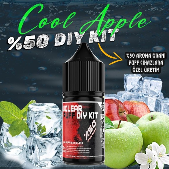 %50 Puff - Bar Dıy Kit Aroma Cool Apple %50 Puff - Bar Dıy Kit Aroma Cool Apple