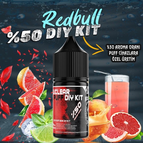 %50 Puff - Bar Dıy Kit Aroma Redbull %50 Puff - Bar Dıy Kit Aroma Redbull