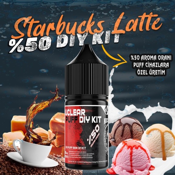 %50 Puff - Bar Dıy Kit Aroma Starbucks Latte %50 Puff - Bar Dıy Kit Aroma Starbucks Latte