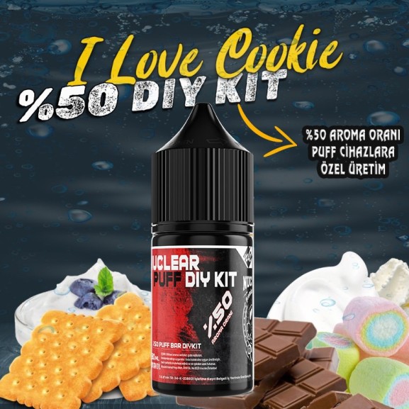 %50 Puff - Bar Dıy Kit Aroma İ Love Cookie