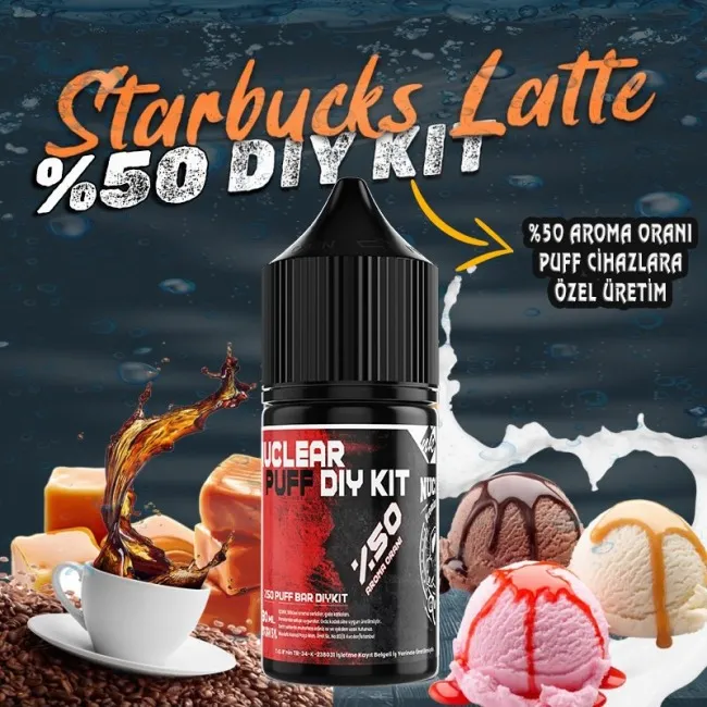 %50 Puff - Bar Dıy Kit Aroma Starbucks Latte