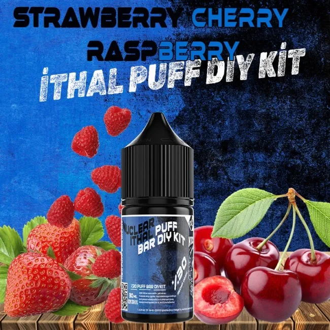 Puff - Bar İthal Dıy Kit Aroma Strawberry Cherry Raspberry