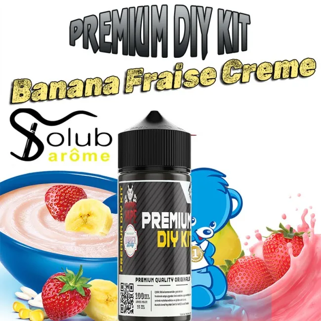 Solub Banana Fraise Creme Dıy Kit Aroma