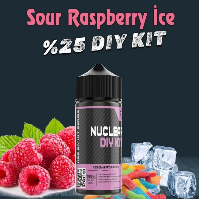 %25 Sour Raspberry İce Yüksek Aroma Dıy-Kit Doz Series