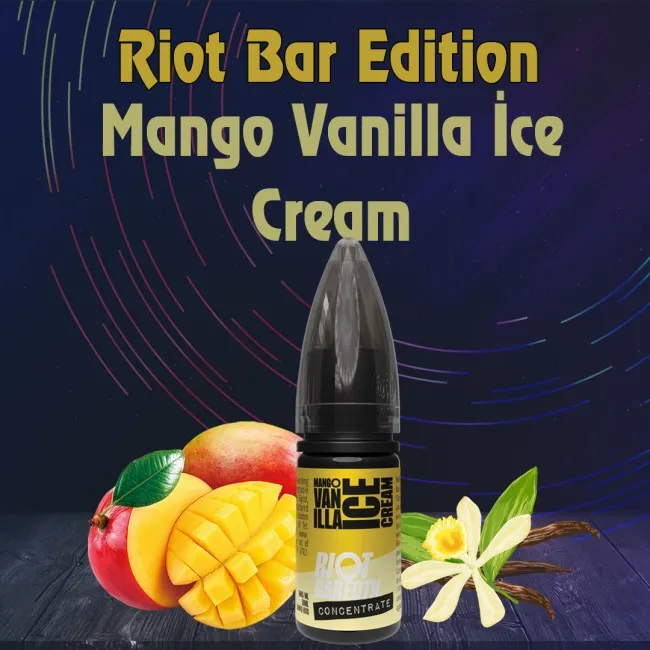 Riot Bar Edition Mango Vanilla İce Cream Aroma Orjinal Şişe