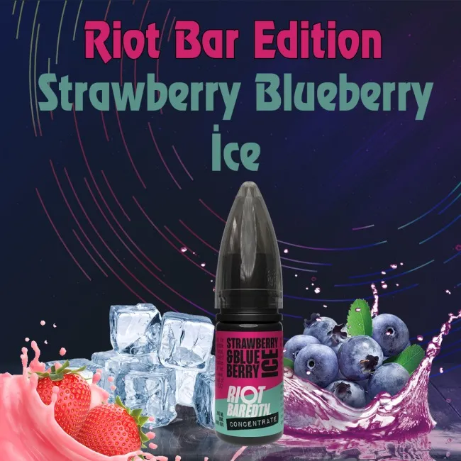 Riot Bar Edition Strawberry Blueberry İce Aroma Orjinal Şişe