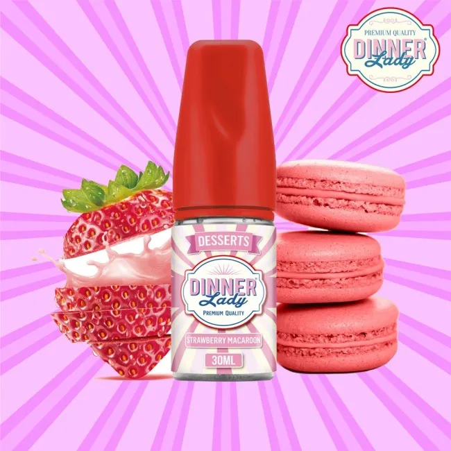 Dinner Lady Strawberry Macaroon 30 ML Orjinal Şişe Aroma