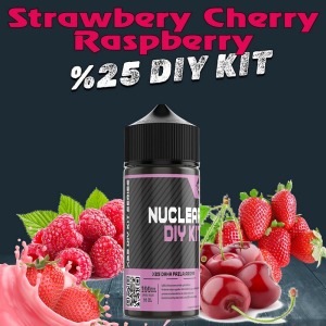 %25  Strawberry Cherry Raspberry Yüksek Aroma Dıy-Kit 