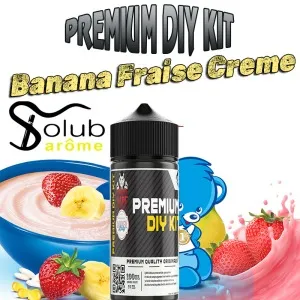 Solub Banana Fraise Creme Dıy Kit Aroma