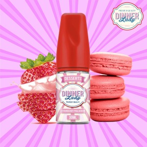 Dinner Lady Strawberry Macaroon 30 ML Orjinal Şişe Aroma