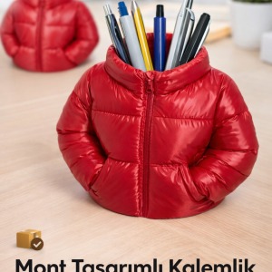 3d Baskı Mont Tasarımlı Kalemlik – Dekoratif Masaüstü Kalemlik – Ofis ve Çalışma Masası Organizer